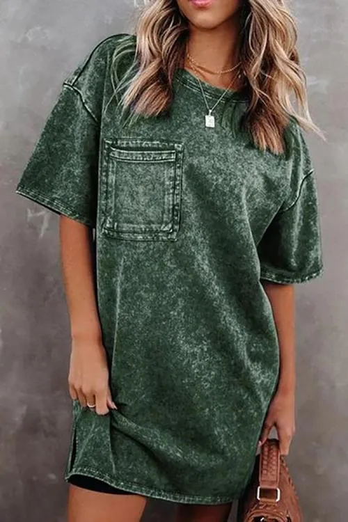 Pockets Loose T Shirt Dress