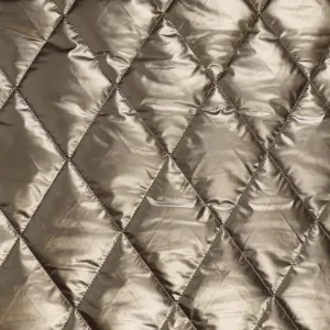 Quilted Coating - Champagne Gold