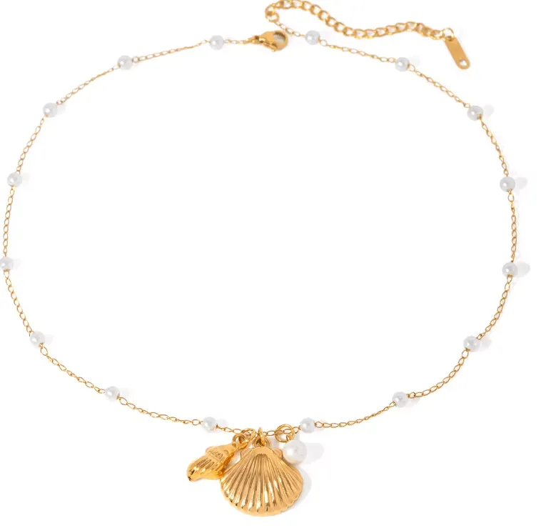 Seashell Conch Pearl Necklace