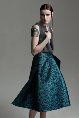 Tonal Brocade "Siri" Dress