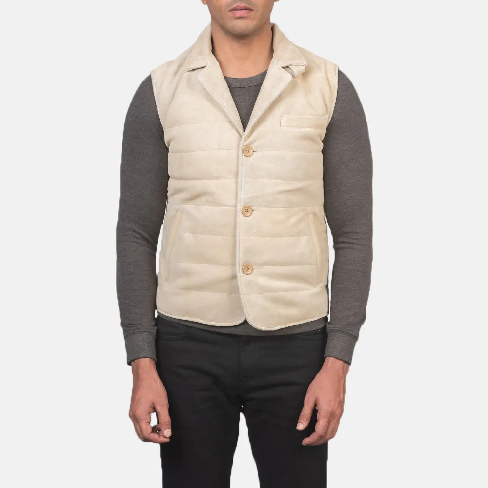 Tony Off-White Suede Vest