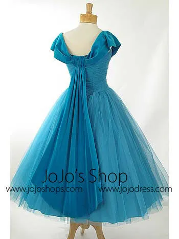 Vintage Retro 50s Tea Length Prom Formal Dress | DV1006