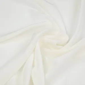 White Chiffon Silk Fabric 98865