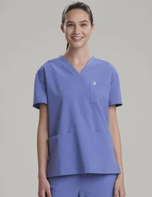 Womens 3-Pocket V-Neck Scrub Top - Ceil