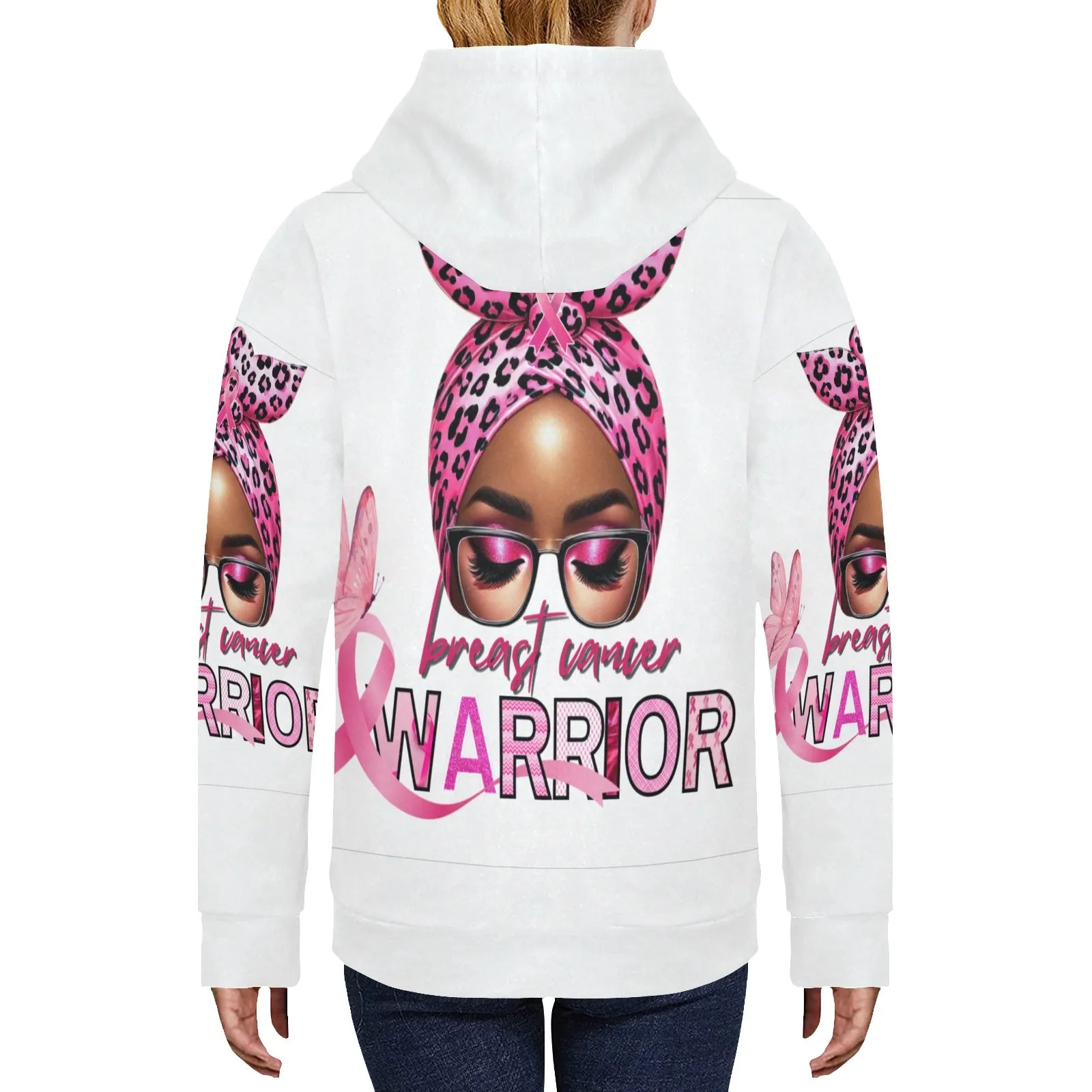 Women's Breast Cancer Awareness  Fleece Hoodie