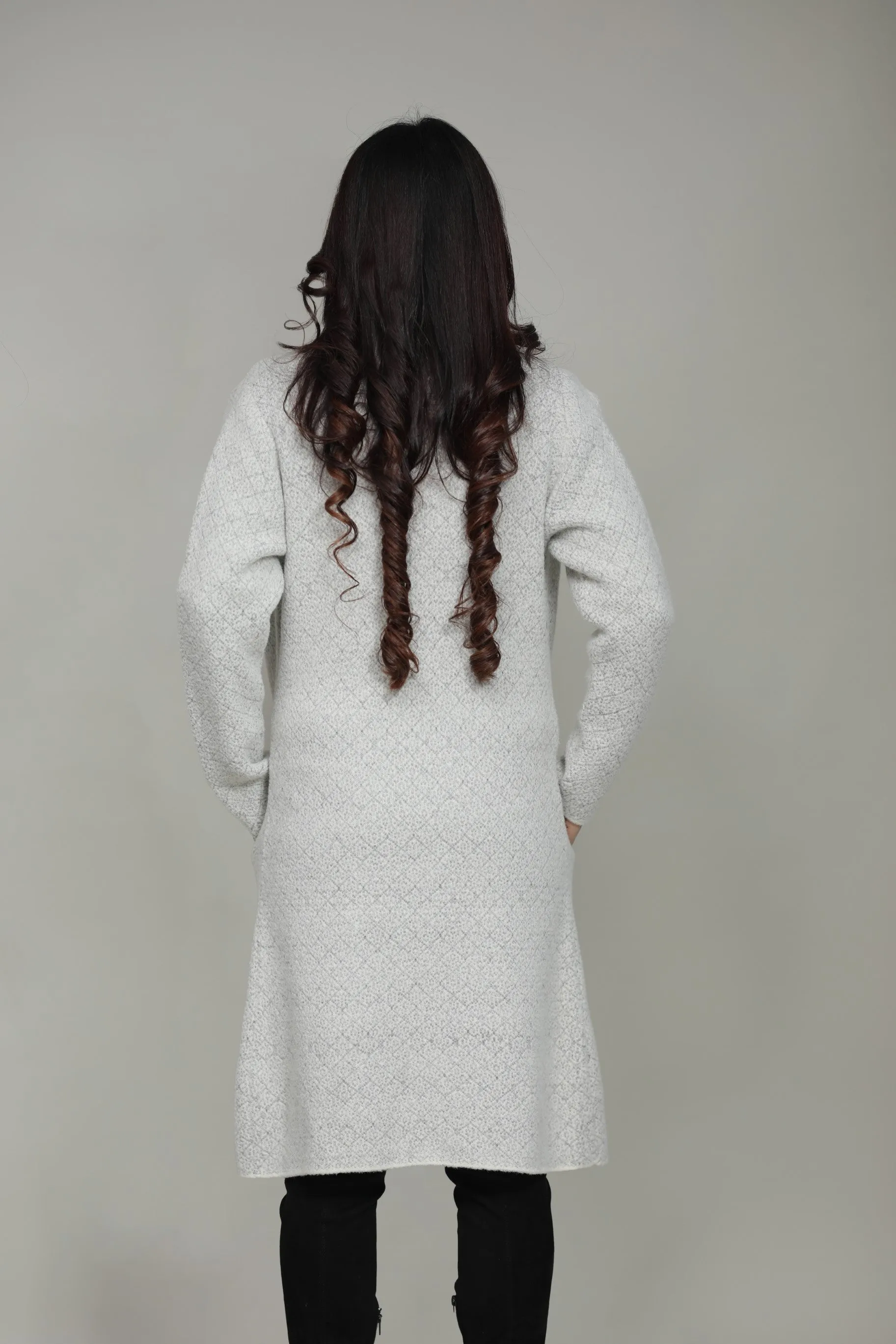 Woolen Open Front Long Designer Shrug