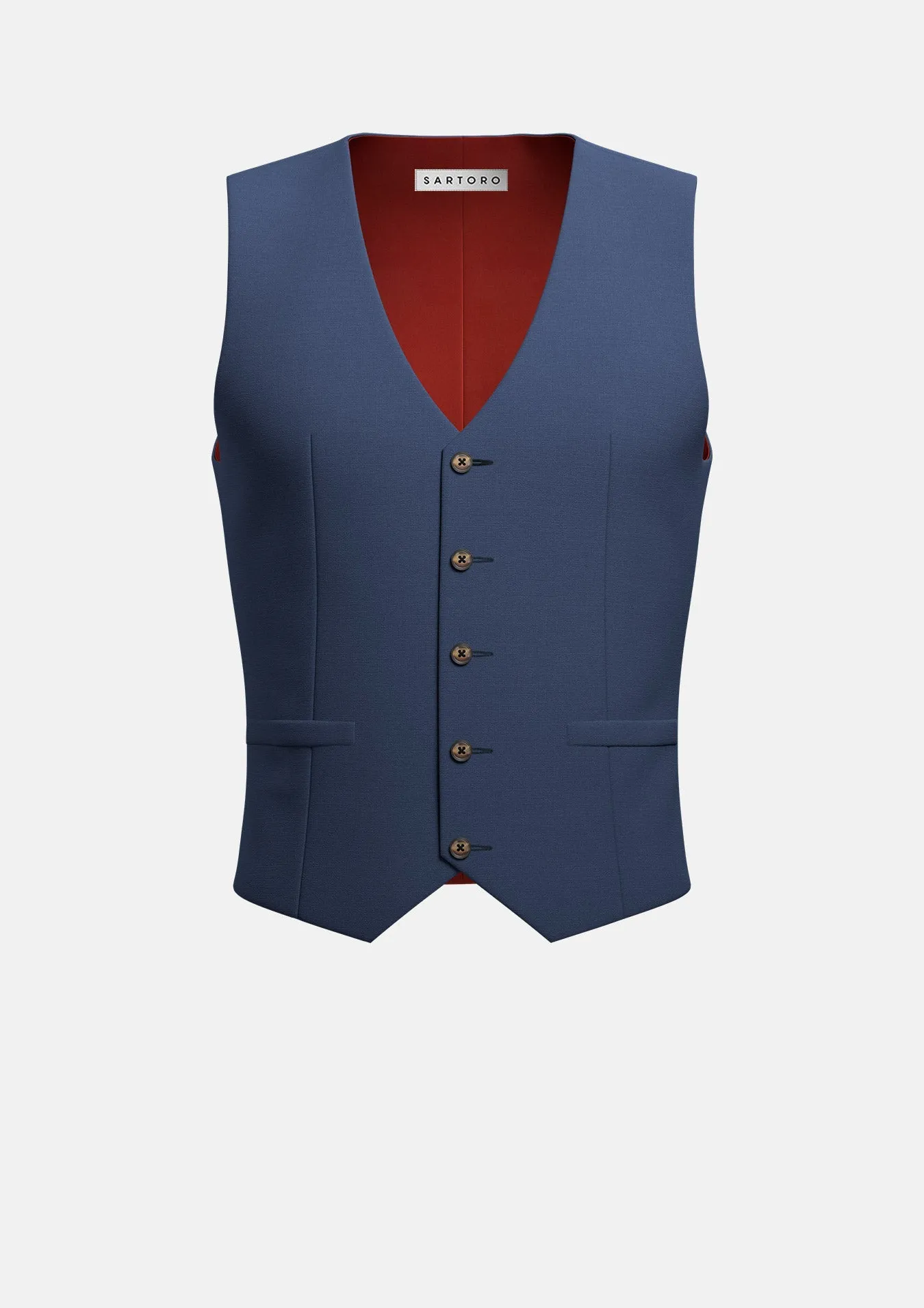 Yale Blue Crosshatch Vest