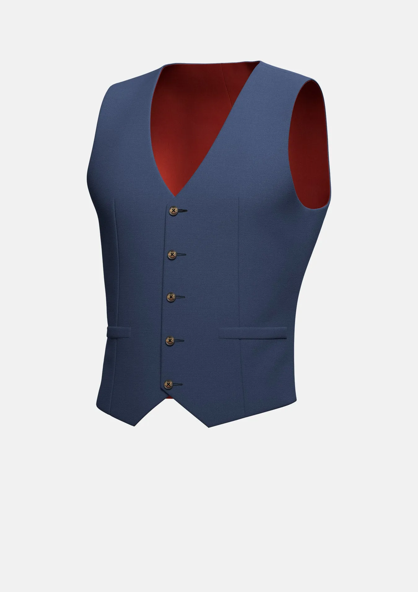 Yale Blue Crosshatch Vest